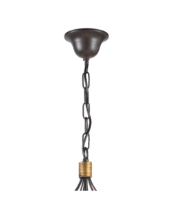 Lampadario a 8 luci "fiamma" marrone, e14